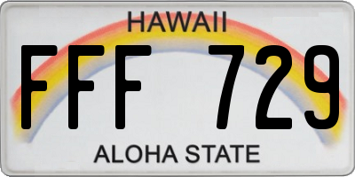 HI license plate FFF729