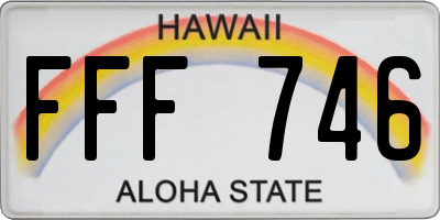 HI license plate FFF746