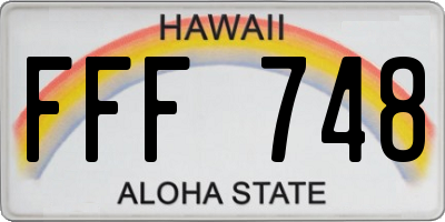 HI license plate FFF748