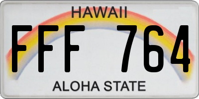HI license plate FFF764