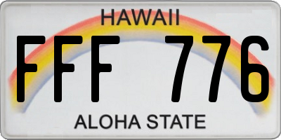 HI license plate FFF776