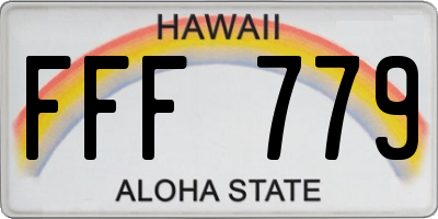 HI license plate FFF779