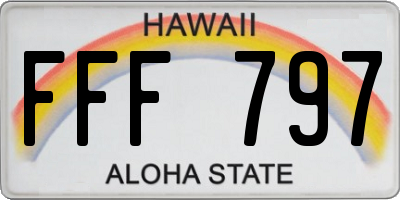 HI license plate FFF797