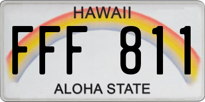HI license plate FFF811