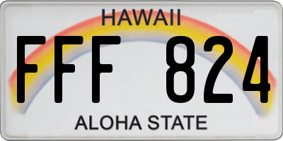 HI license plate FFF824