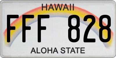 HI license plate FFF828