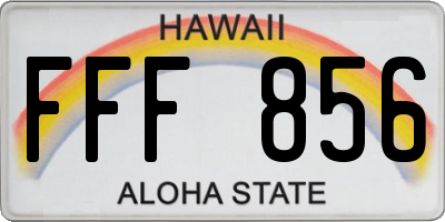 HI license plate FFF856