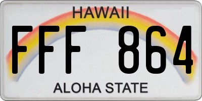 HI license plate FFF864