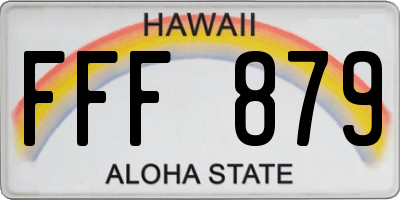 HI license plate FFF879