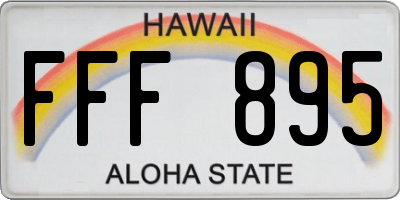 HI license plate FFF895