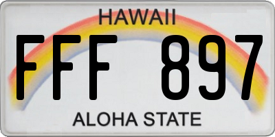 HI license plate FFF897