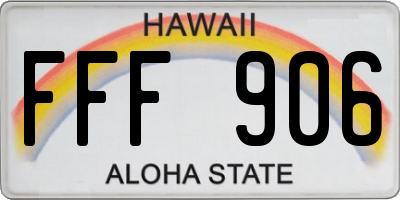 HI license plate FFF906