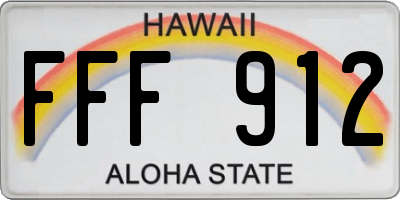 HI license plate FFF912