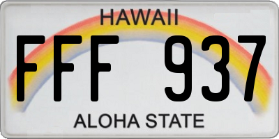 HI license plate FFF937