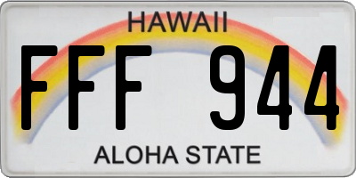 HI license plate FFF944