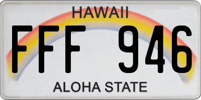 HI license plate FFF946