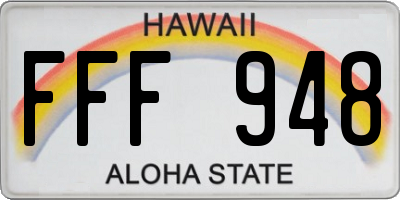HI license plate FFF948