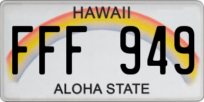 HI license plate FFF949