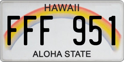 HI license plate FFF951