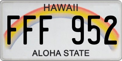 HI license plate FFF952