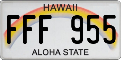 HI license plate FFF955