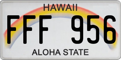HI license plate FFF956