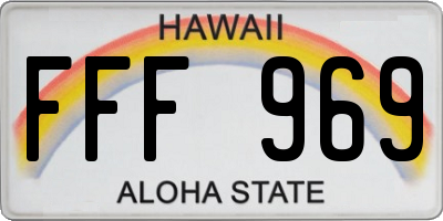 HI license plate FFF969