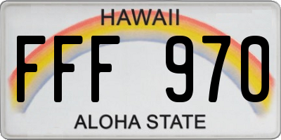 HI license plate FFF970