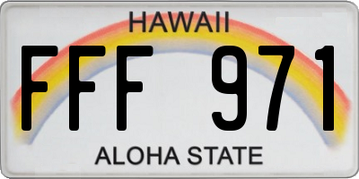 HI license plate FFF971