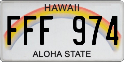HI license plate FFF974