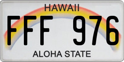HI license plate FFF976