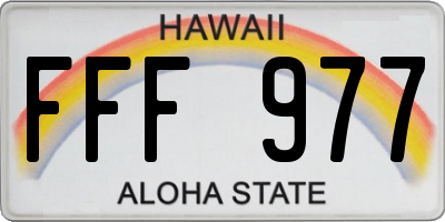 HI license plate FFF977