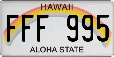 HI license plate FFF995