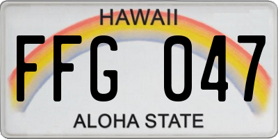 HI license plate FFG047