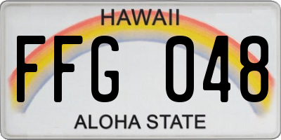 HI license plate FFG048