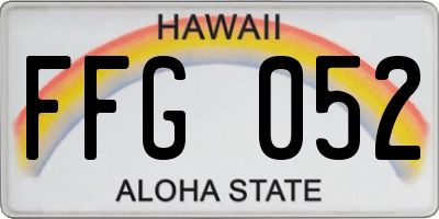 HI license plate FFG052