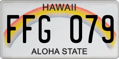 HI license plate FFG079