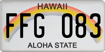 HI license plate FFG083