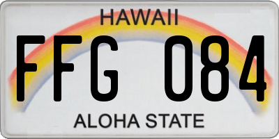 HI license plate FFG084