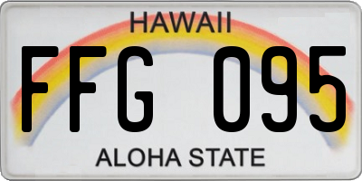 HI license plate FFG095