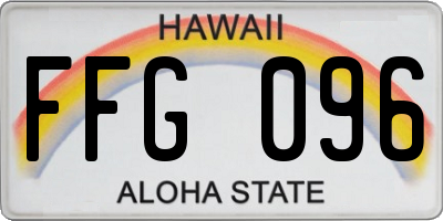 HI license plate FFG096