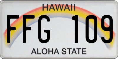 HI license plate FFG109