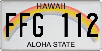 HI license plate FFG112