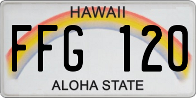 HI license plate FFG120