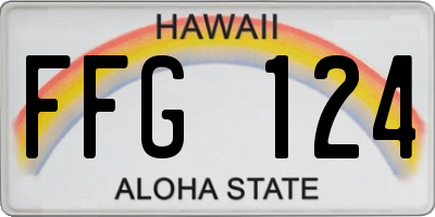 HI license plate FFG124