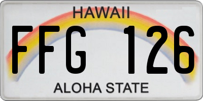 HI license plate FFG126