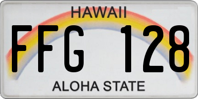 HI license plate FFG128