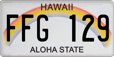 HI license plate FFG129