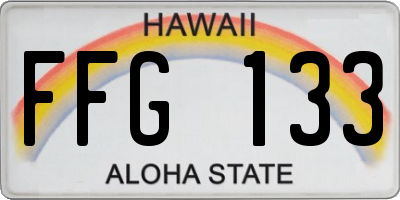 HI license plate FFG133