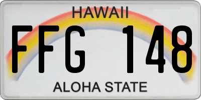 HI license plate FFG148